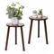 2x Small Side Table Round End Table Wood Plant Stand 3-Legs Stool Furniture Home